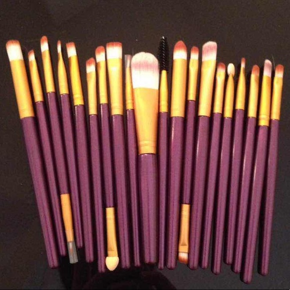 NWT20pcs Makeup Brushes+15Colors Eyeshadow Palette - Picture 2 of 5